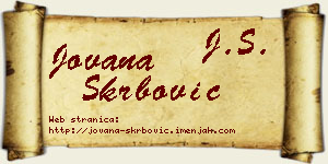 Jovana Škrbović vizit kartica